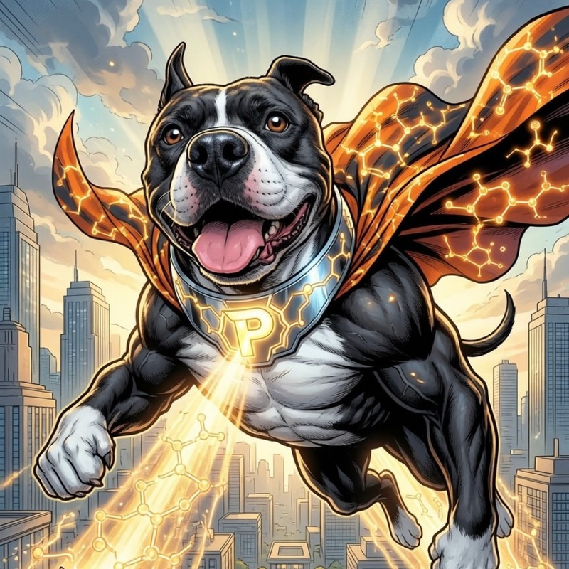Choo Choo the Peptide Dog meme coin artwork