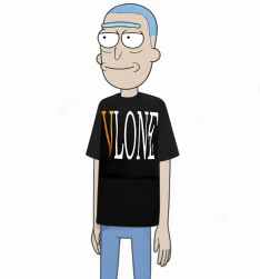 Vlone Rick meme coin artwork