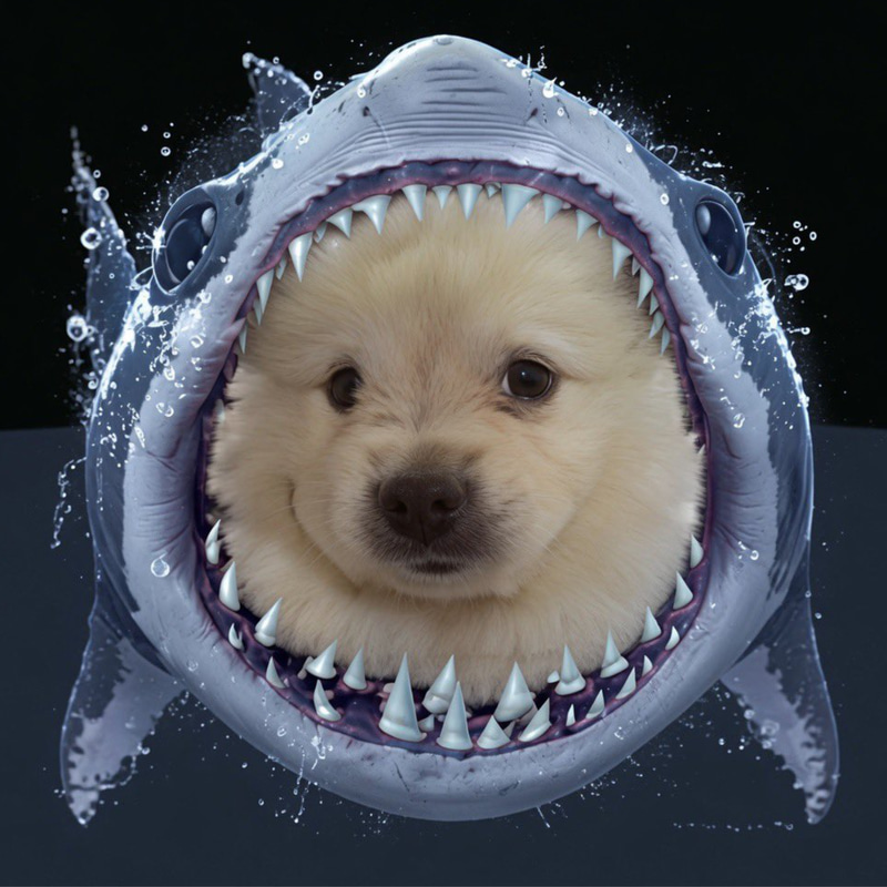 Sharkdog meme coin artwork