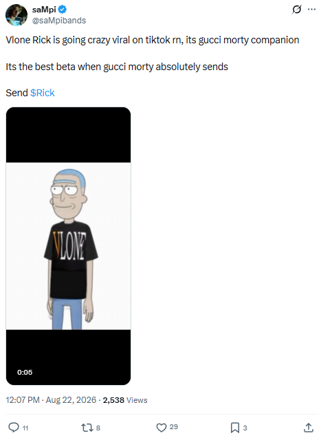 Community post about Vlone Rick